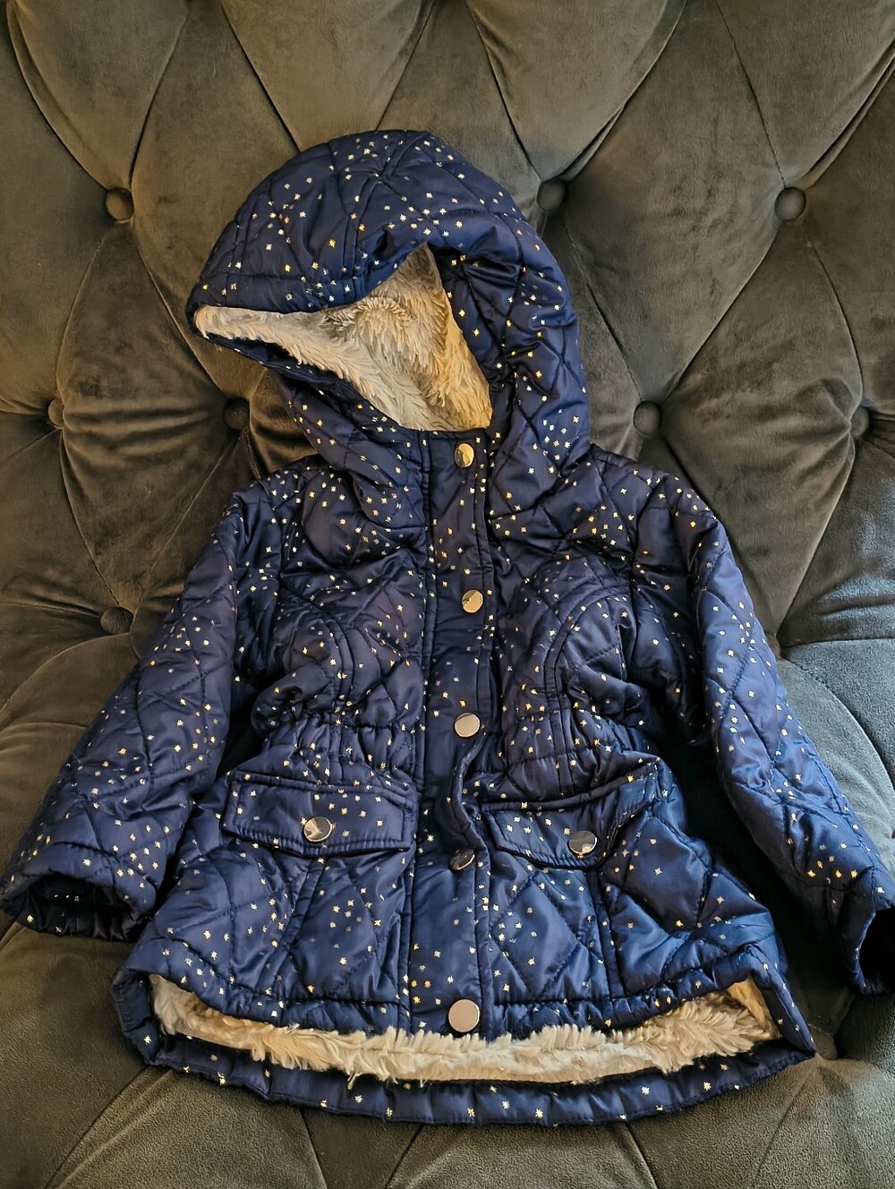 💕 Navy Blue & Gold Light Coat